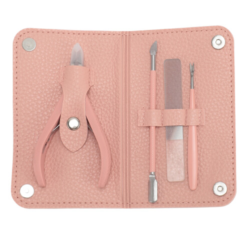 Nagelknipser-Set - Rosa, Edelstahl, PU 1