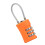 TSA 3-stelliges Vorhängeschloss, ABS+Edelstahl, orange 12