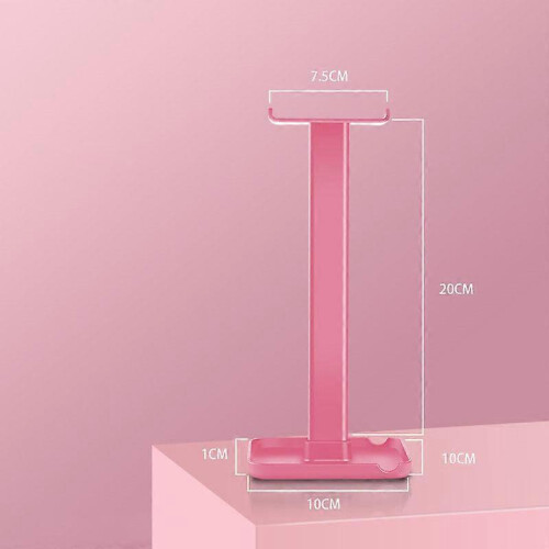(Pink)Headphone Holder Detachable Headphone Display Stand