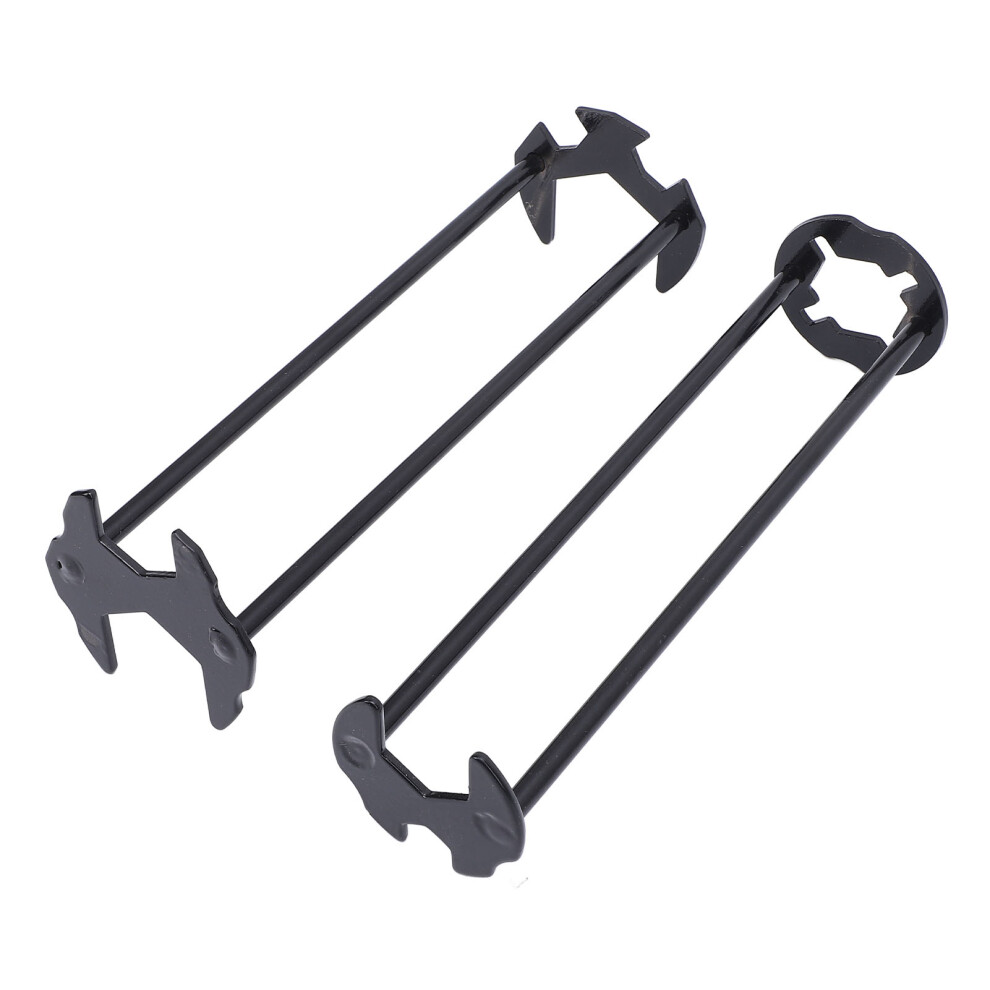 2Pcs Steel Sink Wrench Set For Rv, Yacht, Campervan, Black 4361335050853