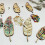 Kit de mosaico de hojas arcoíris 18 x 5,6 x 0,7 cm 4