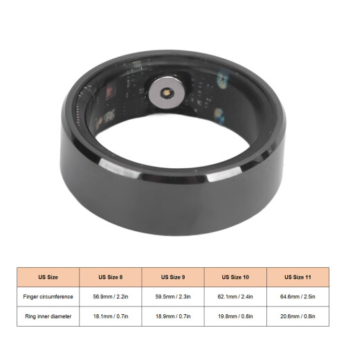Intelligenter Ring Gesundheits-Tracker 18 mAh Aluminium US-Größe 8 1