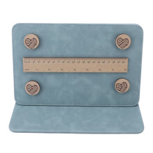 Soporte plegable para gráficos de ganchillo azul
