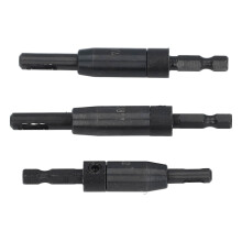 3-tlg. Scharnierbohrer-Set HSS 1/4-Zoll Sechskant 1/8-Zoll