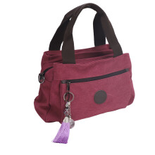 Bolso de lona vintage de gran capacidad rojo para mujeres