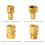 Ottone 4 pezzi M22-15mm a 3/8 di pollice Quick Connect dorato 7
