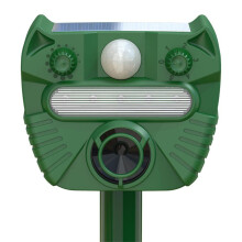 Outdoor Solar Animal Repeller with Ultrasonic Sound & LED Flashing for Wildlife
