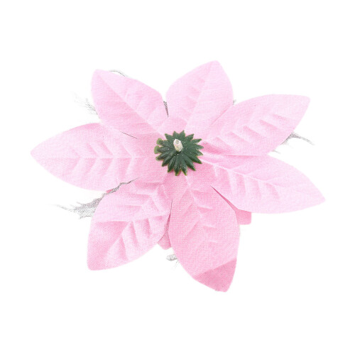 Weihnachtsblume 14,5 cm Glitzer-Ornament Stielclips