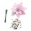 Weihnachtsblume 14,5 cm Glitzer-Ornament Stielclips 3