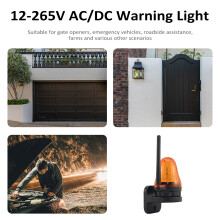 12-265V CA/CC Luce di avvertimento 1.5W Giallo IP54 60x85mm