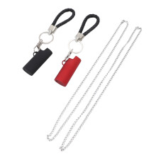 Set da 2 portachiavi con clip a molla, 6x2,4x1,4 cm, nero/rosso