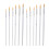 Set de 12 brochas de nylon con cabeza redonda, varilla transparente 14
