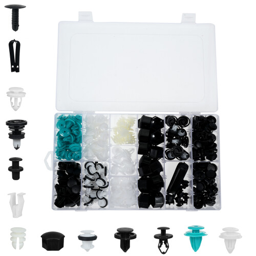 326 Stück Push-Clips-Set 12 Größen C3646 transparent 2