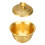 Messing-Chinesetassen-Set 300ML mit Deckel & Untersetzer, 10,4cm 12