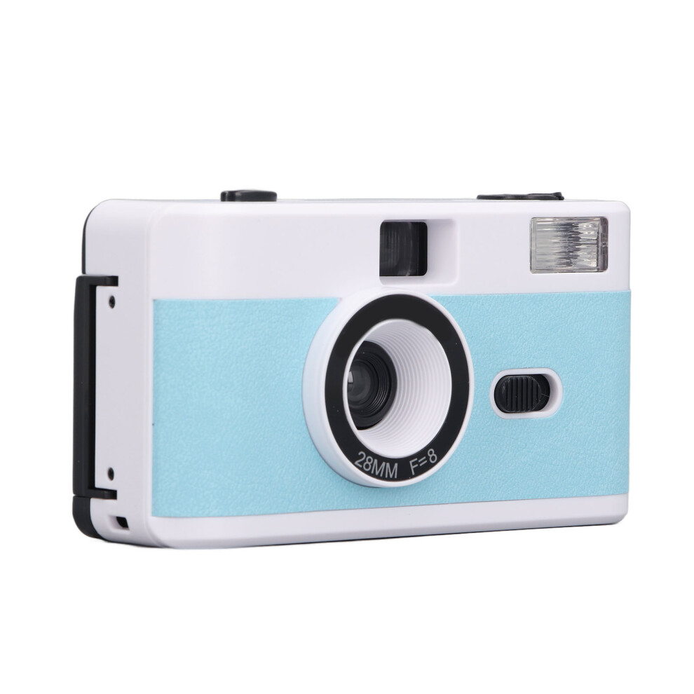 Versatile 35Mm Film Camera With Flash 28Mm Lens Blue/White 7621335065286
