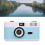 Versatile 35MM Film Camera with Flash 28MM Lens Blue/White 16