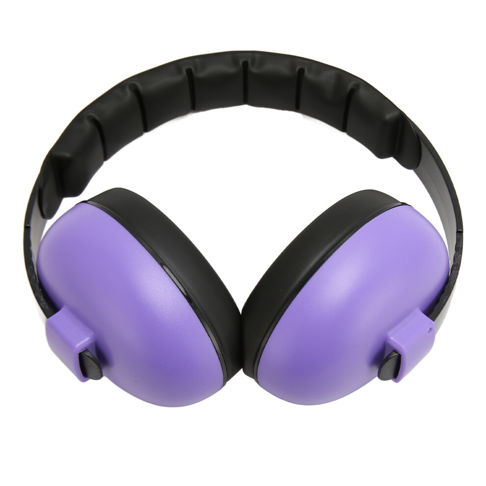 Kids Ear Protection Earmuffs Noise Reduction Adjustable Lightweight Purple