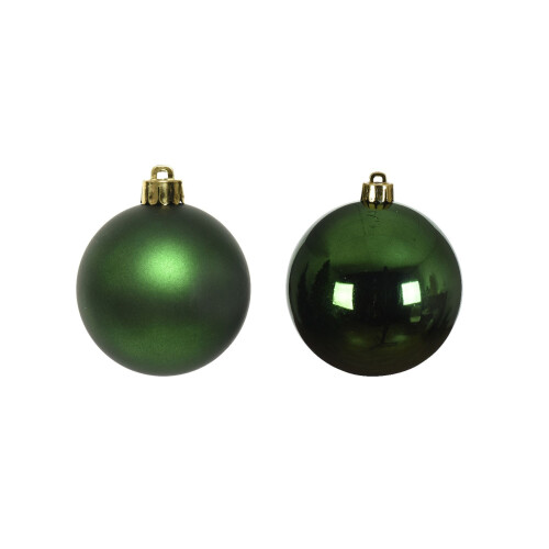 30 Pine Green Christmas Tree Baubles Shatterproof Hanging 4cm 5cm 6cm 2