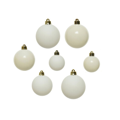 30 Wool White Christmas Tree Baubles Shatterproof Hanging 4cm 5cm 6cm 2