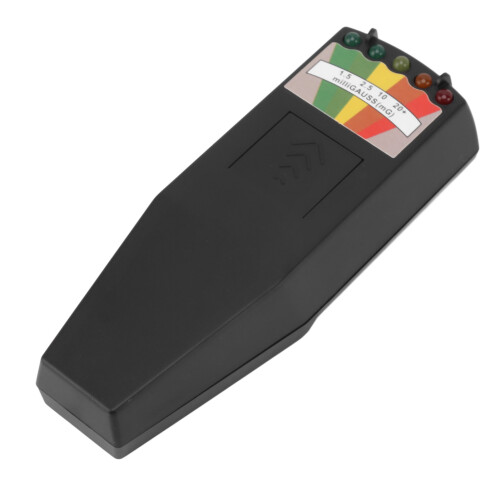 Handheld Geiger Counter Radiation Detector with Light Alarm, Black