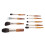 Set di 9 pennelli per trucco - colore legno, portatile 1