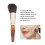 Set di 9 pennelli per trucco - colore legno, portatile 7