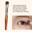 Set di 9 pennelli per trucco - colore legno, portatile 12
