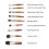 Set di 9 pennelli per trucco - colore legno, portatile 4
