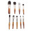 Set di 9 pennelli per trucco - colore legno, portatile 2