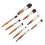 Set di 9 pennelli per trucco - colore legno, portatile 14