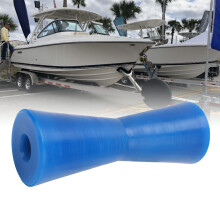 Stop prua a rullo per rimorchio PU, Lunghezza 195 mm, 22 mm