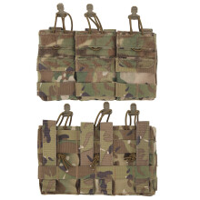 Triple Molle Magabeutel mit elastischem Kabel, Cordura, fest fixiert, dreifacher Magazinhaltehalter für Game CP