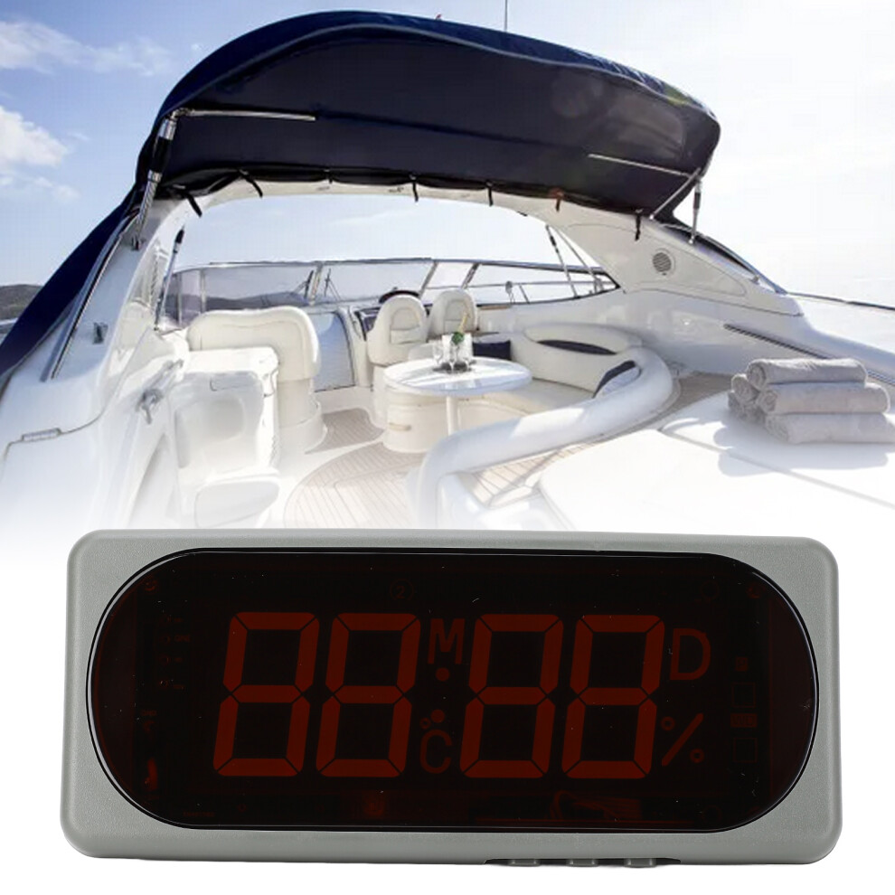 Electronic Car Clock With Temperature & Humidity Display, 203X85x40mm 8761335070688