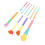 Set di 10 pennelli da trucco con setole in nylon colorate Dimensione 8