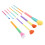 Set di 10 pennelli da trucco con setole in nylon colorate Dimensione 14