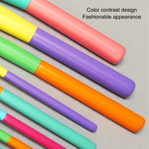 Set di 10 pennelli da trucco con setole in nylon colorate Dimensione 2