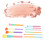 Set di 10 pennelli da trucco con setole in nylon colorate Dimensione 13
