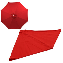 Cúpula de paraguas roja de 2.3m/7.5ft con 8 varillas, poliéster