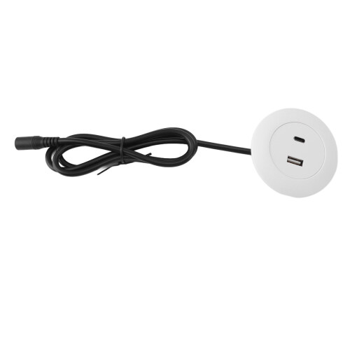 Hub USB de escritorio integrado con USB-A y USB-C, 5 V 2 A