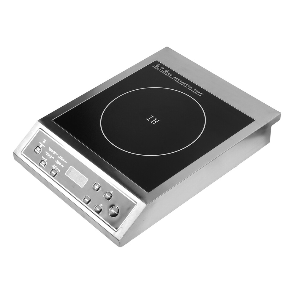 3500W Portable Induction Cooktop with Touch Panel, Stainless Steel, US Plug
