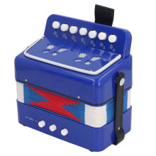 Blue Accordion for Kids 7 Keys 2 Bass - Easy Learning & Performance