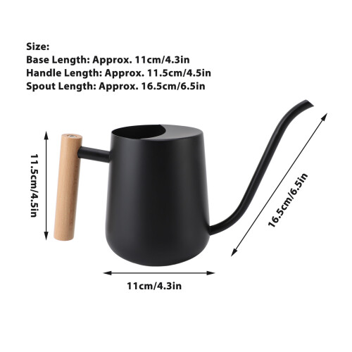 Regadera de acero inoxidable Nordic 1L negro 11cm 1