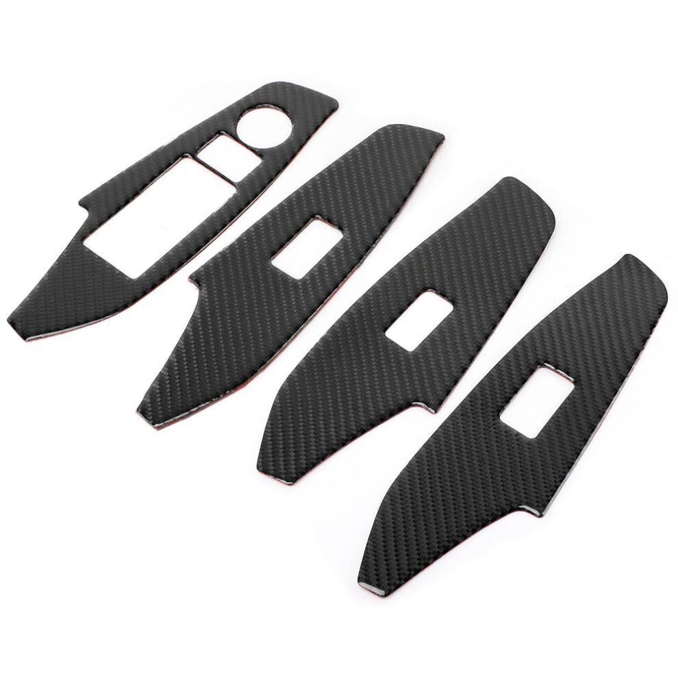 4Pcs Carbon Fiber Window Lift Button Cover For Mazda3 Axela 2014-2018 8401335080637