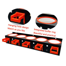 Sprühflaschenregal 53,58,8 cm Rot/Schwarz, 5 Haken