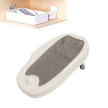 Baby-Badewannenhalterung Zuhause Faltbar Ergonomisch Herzförmiges Hohles Muster Säuglingsbadewannengriff Rack Grau