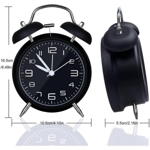 Alarm Clock Battery Operated, Loud Mechanical Wind-up Alarm Clock with Stereoscopic Dial 1