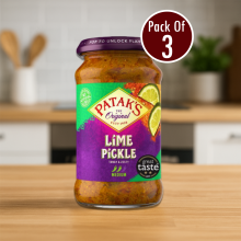 Patak's Lime Pickle Mild - Authentic Indian Pickle, 283g, Great with Curries & Rice