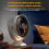 Air Circulation Table Fan with Night Light, 4-Speed, 3.7V 4000mAh, White 14