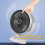 Air Circulation Table Fan with Night Light, 4-Speed, 3.7V 4000mAh, White 2
