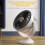 Air Circulation Table Fan with Night Light, 4-Speed, 3.7V 4000mAh, White 12